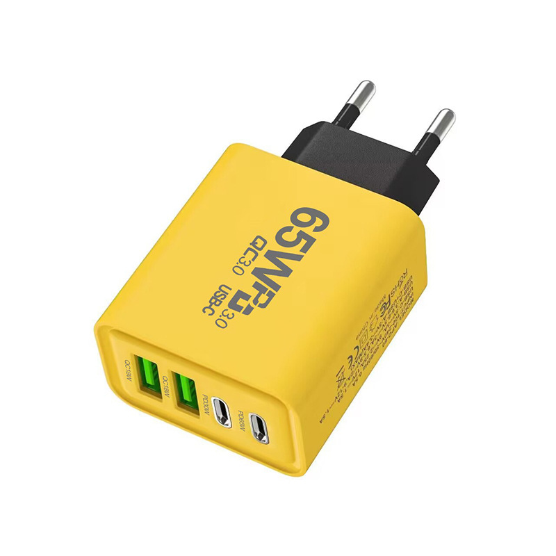 65W Multi-Port Charger 2A2C GaN 40W Fast Charging for Apple Huawei Phone Travel Charger