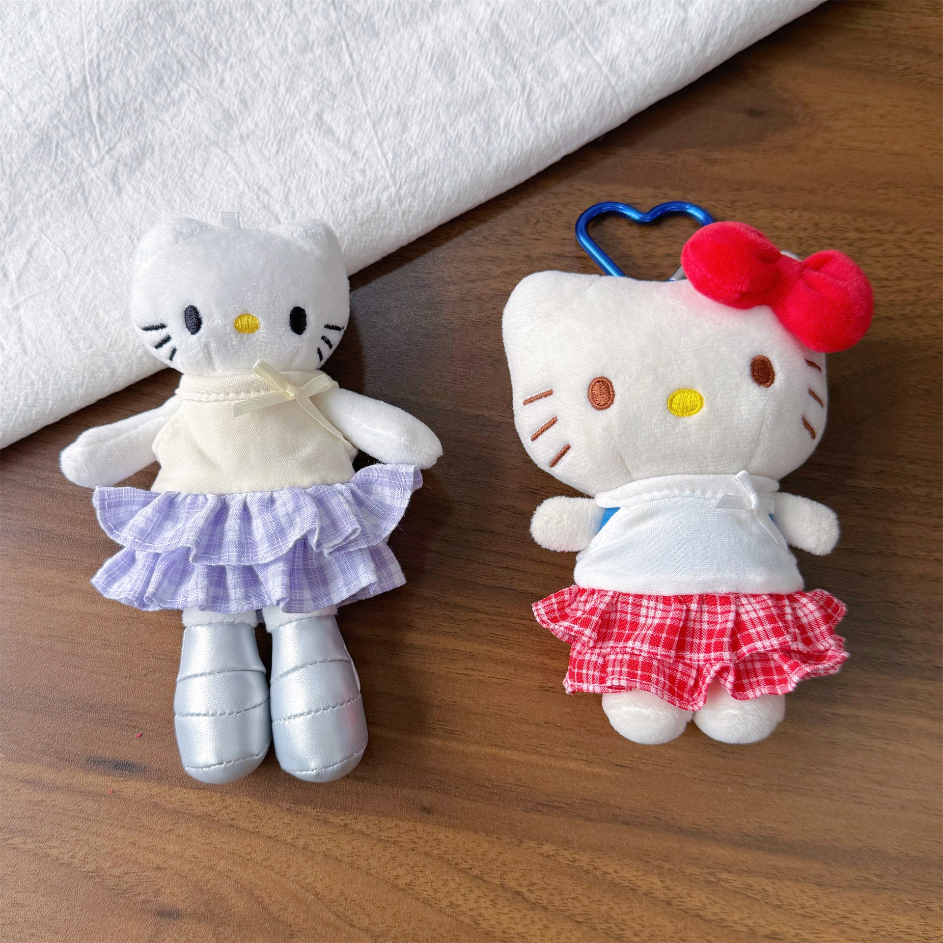 New long-legged kitty spring and summer bubble dress 10cm cotton doll plush doll clothes mini clothes