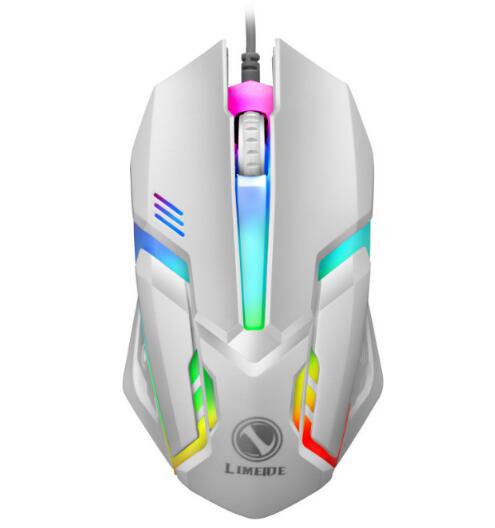 LIMEIDE Upgraded GTX350 Illuminated Keyboard Mouse USB Mechanical Feel Wired Spherical Keycap Set