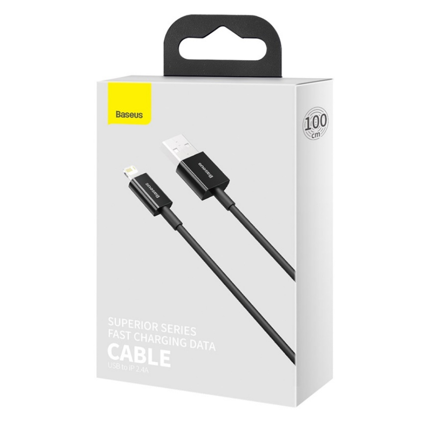 优胜USB For iP 2.4A黑（1米 单条装）