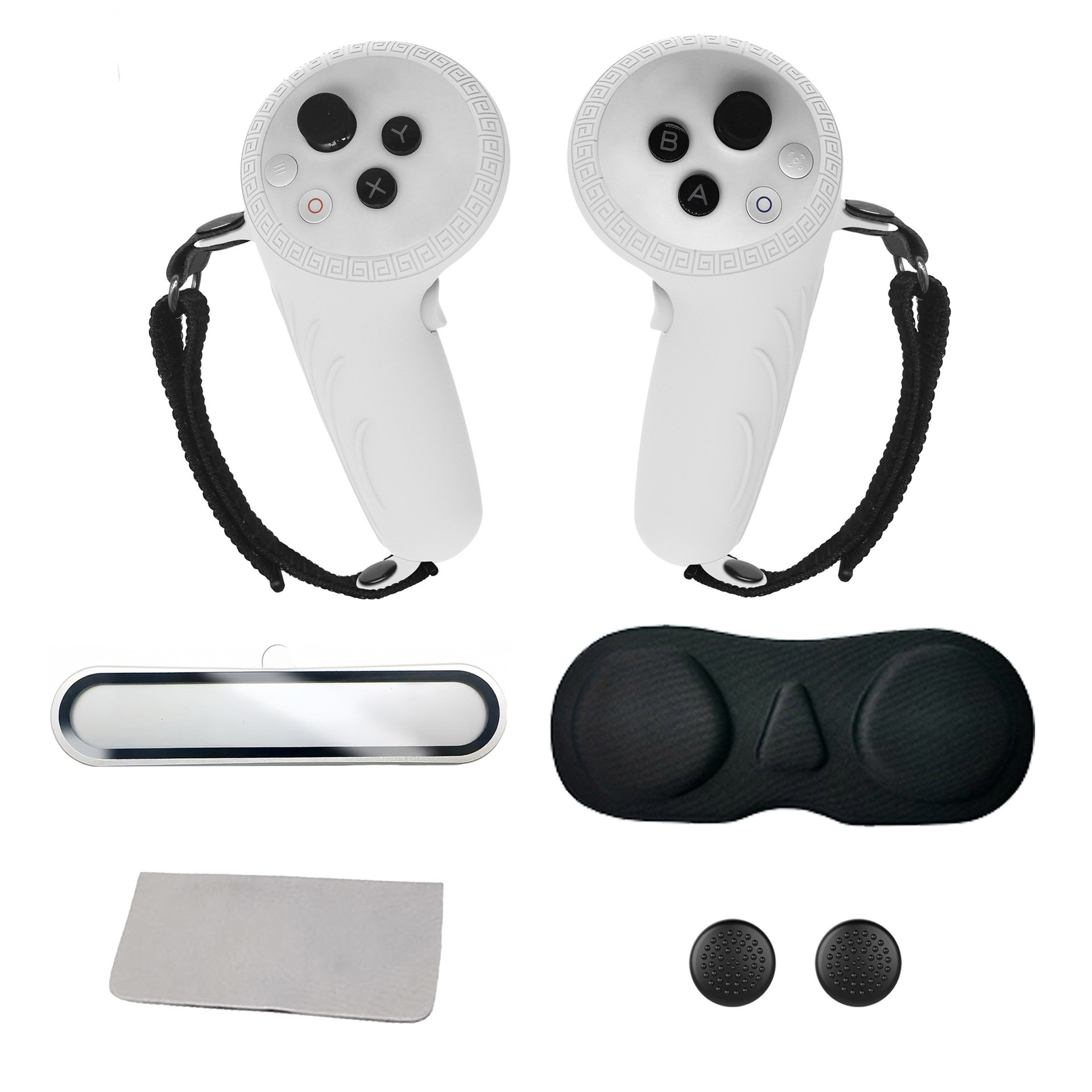 Suitable for PICO4 Ultra Silicone Face Cover Handle Protective Case Lens Film Protective Film VR Accessories Six-piece Set