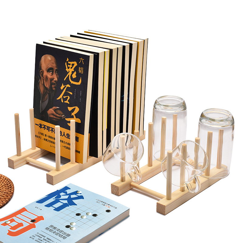 Wooden drying rack, kitchen dish rack, cup rack, commercial tea cake display storage rack, customizable