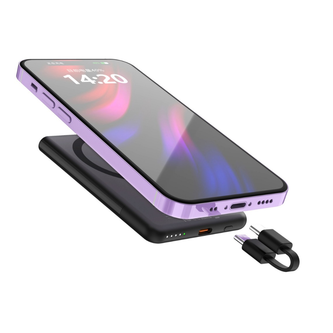 Ultra-Thin 5000mAh PD20W Fast Charge Power Bank Stand Magsafe Magnetic Wireless Charger