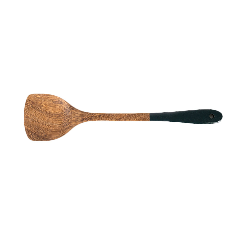 Natural Wood Long Handle Wooden Spatula Non-stick Pan Special Wooden Spatula Kitchen Tool Set Pan Factory Special Accessories