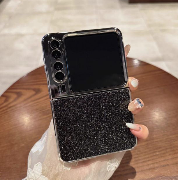Applicable to Huawei purax phone case new women Samsung ZFlip7 folding protective case glitter VivoXFlip