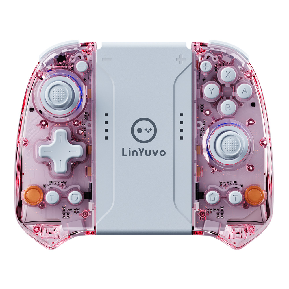 Lianyou switch joy con Hall joystick continuous fire colorful light transparent motion sensing wireless bluetooth game handle