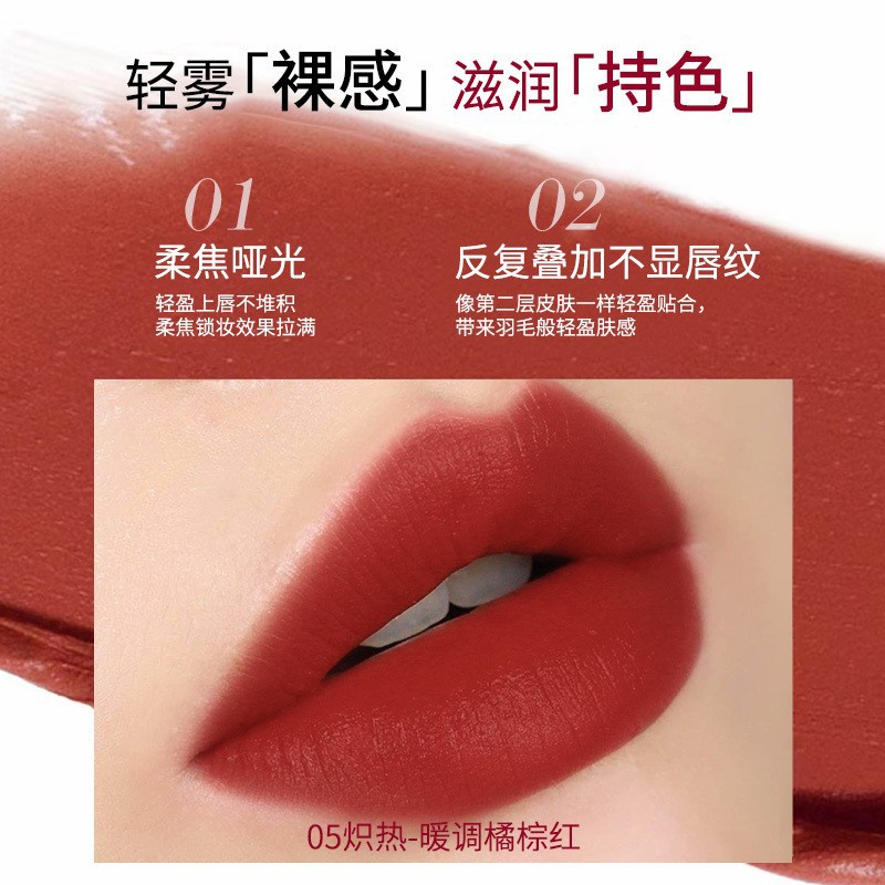 VIPABC Her Series Matte Fine Tube Lipstick Slim Heel Design Velvet Lipstick for Women, Not Easy to Fade