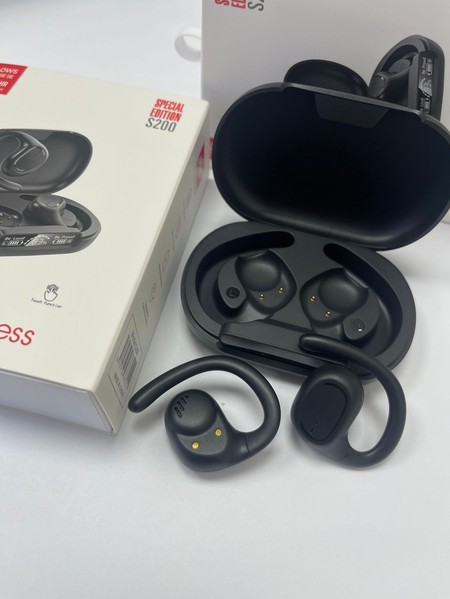 Open-ear OWS earhook sports wireless headset ultra-long battery life bone conduction Bluetooth S200