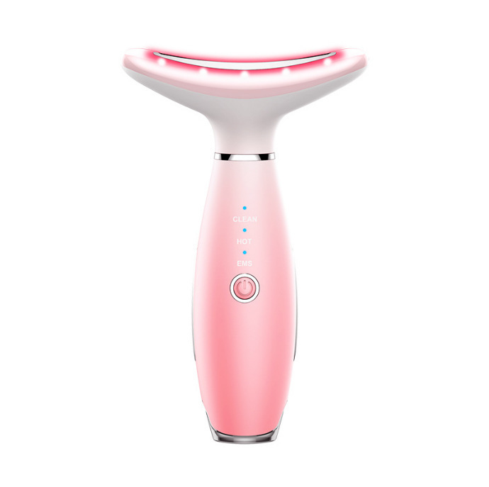 New Neck Beauty Device Vibration Massage Neck Line Device Small Iron Lifting Neck Facial Color Light导入 Beauty Device