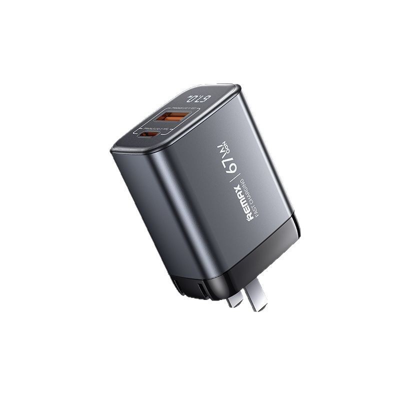 Remax GaN 67W Fast Charging Charger Phone Charger U+Type-C Fast Charging Head Digital Display Plug