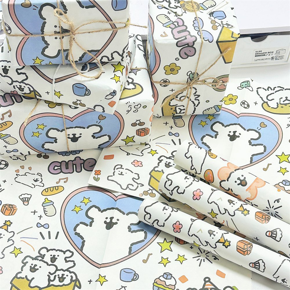 Super many cute wrapping paper collection large size birthday gift wrapping paper cartoon gift wrapping paper book cover paper