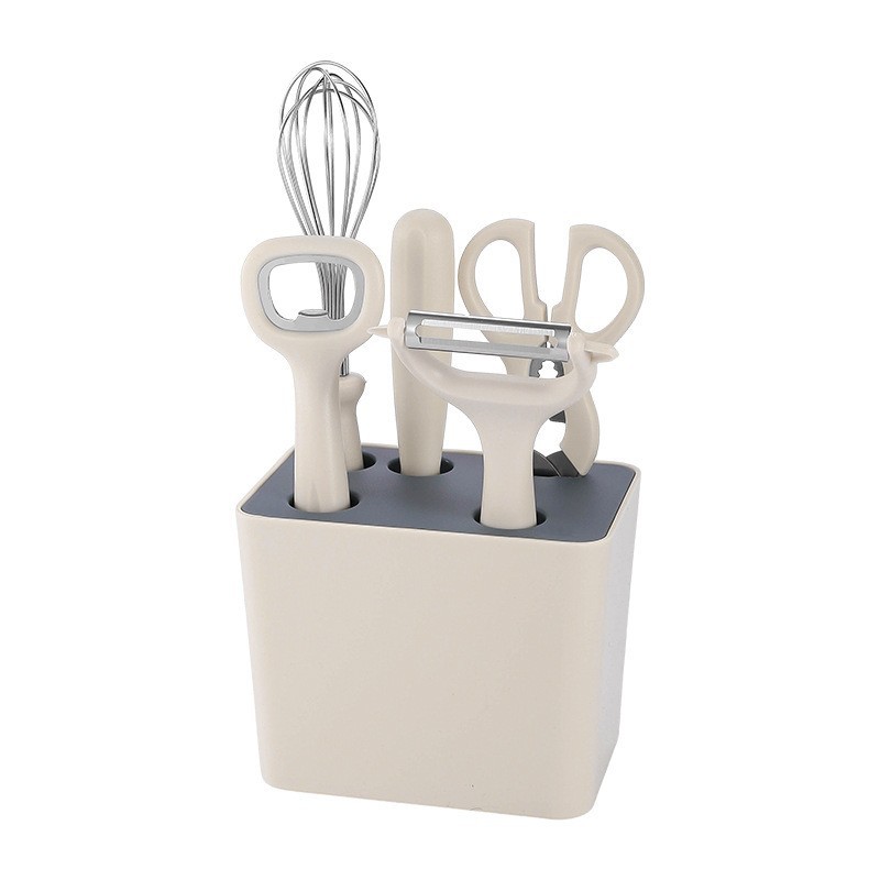 Kitchen Gadget Set Stainless Steel Peeler with Storage 6-Piece Set Peeler Fruit Knife Set