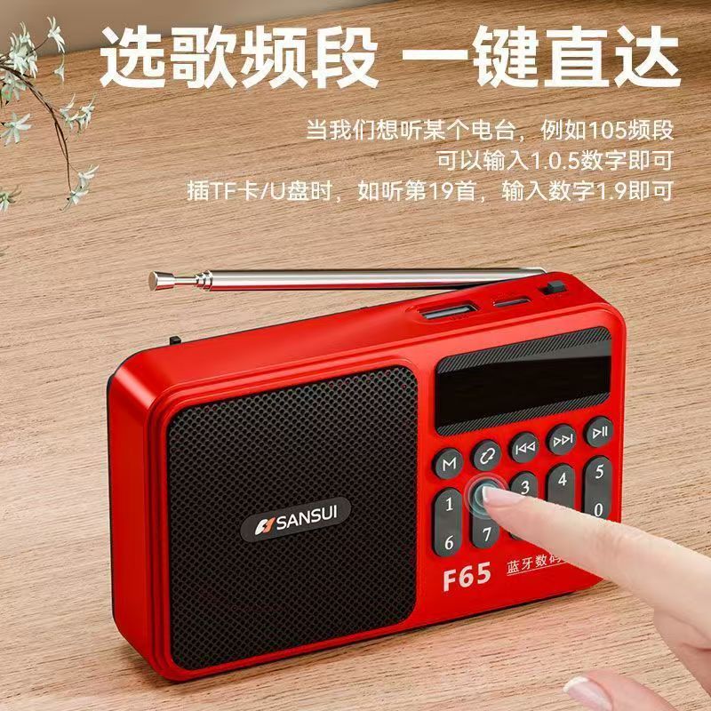 Shanshui F65 Plug-in Bluetooth Radio TF Card U Disk Radio for Elderly Portable Player
