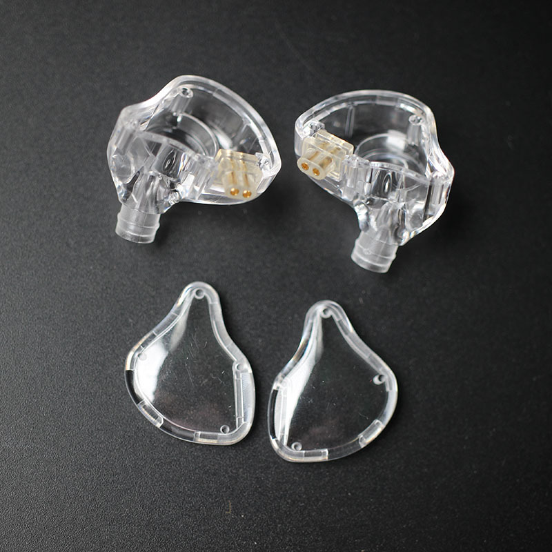 Transparent DIY Ear Shell 10MM One Dynamic One Balanced Armature HIFI Earphone Shell with 0.75 Female Socket