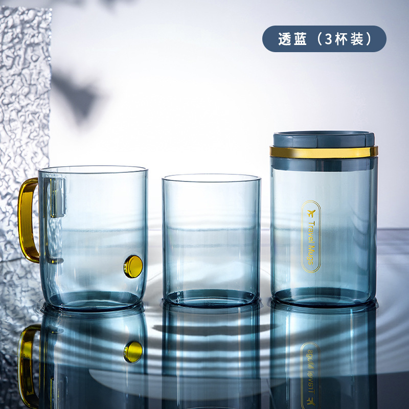 Luxury transparent travel toothbrush cup mouthwash cup toothbrush cup toothbrush set portable storage cup