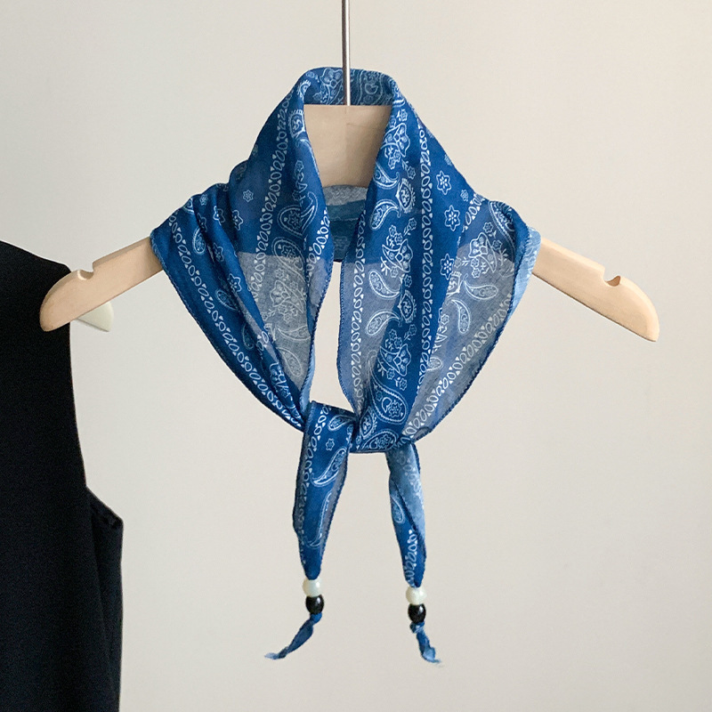 星星花腰果边-深蓝色 · 100*35cm