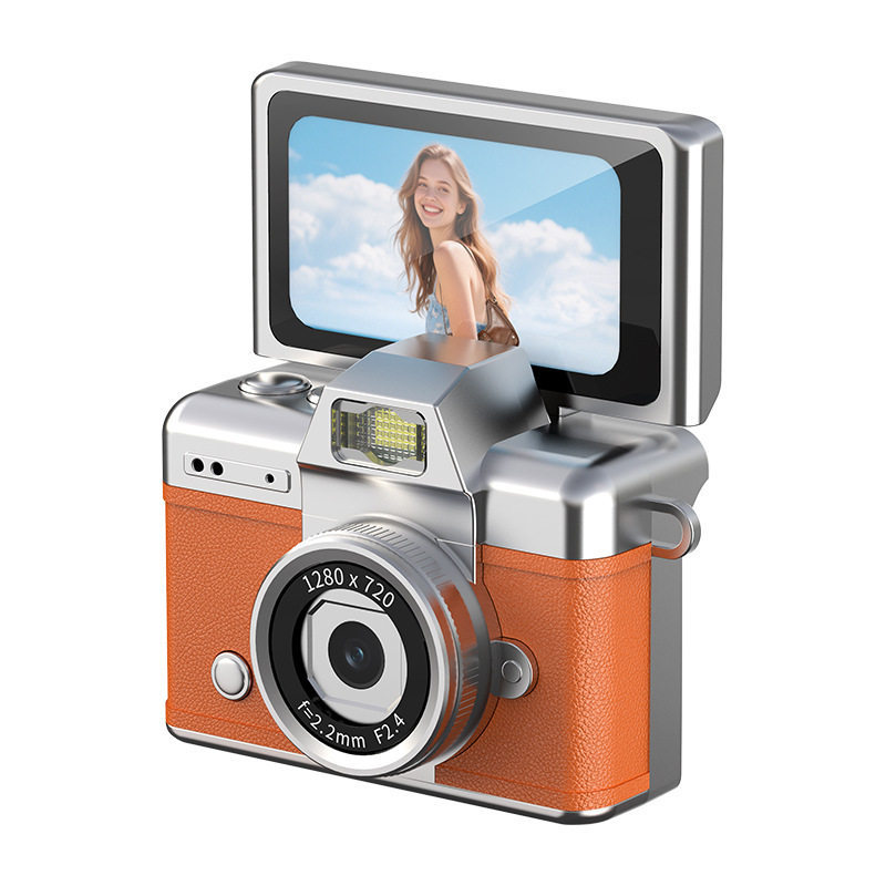 CCD Digital Camera New Student Selfie Video Vlog Camera Flip Screen HD Thumb Mini Camera