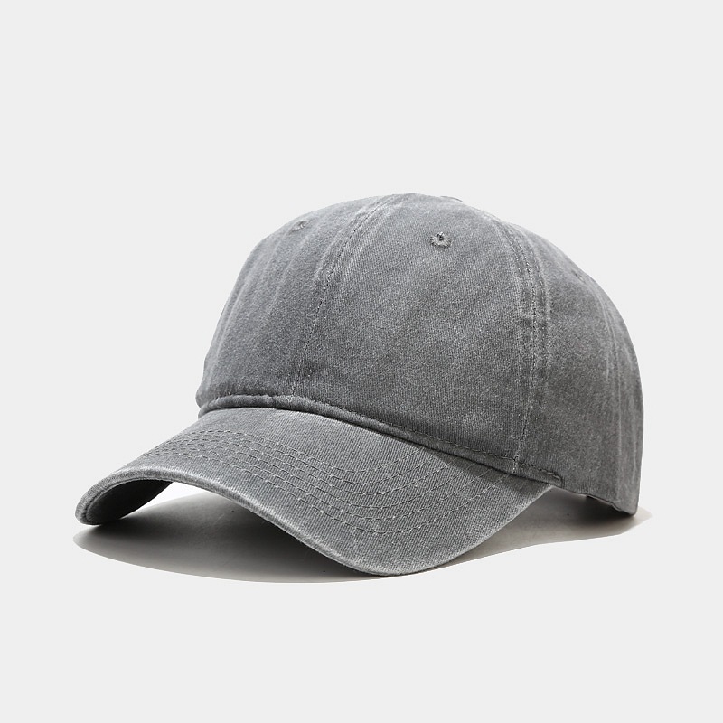 Washed Simple Baseball Cap for Men and Women, Outdoor Duckbill Cap, Simple Cap, Customizable