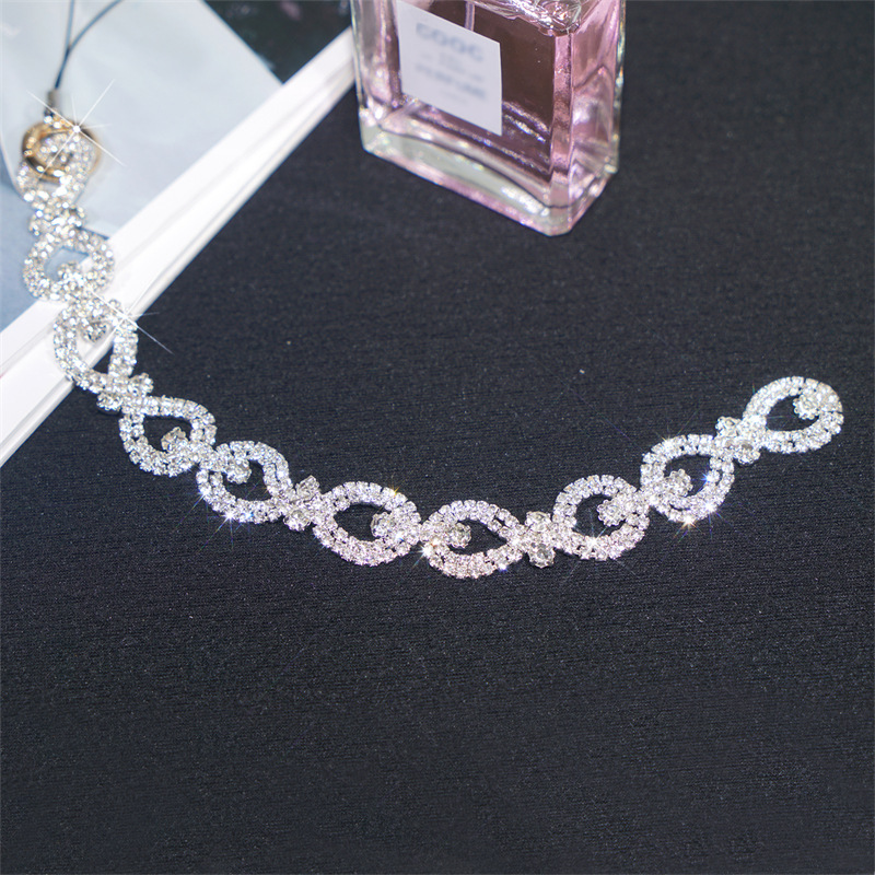 Button Rhinestone Short Wrist Strap New Diamond Wrist Strap Luxury Full Diamond Badge Lanyard