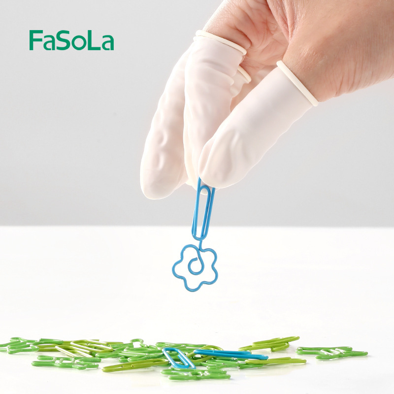 FaSoLa Rubber Finger Cots for Work Nail Protection Tattoo Anti-slip Anti-injury Disposable Waterproof Finger Protector