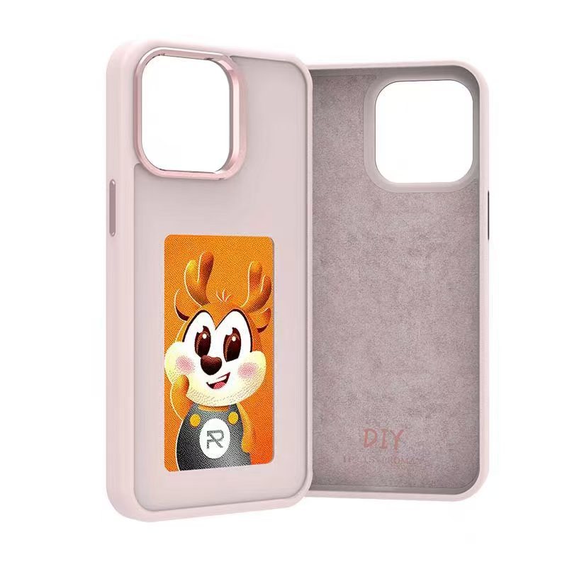 E-Ink Phone Case NFC Screen Projection Four Colors DIY for iPhone 13 to 17 PM Series Tagi Phone Case
