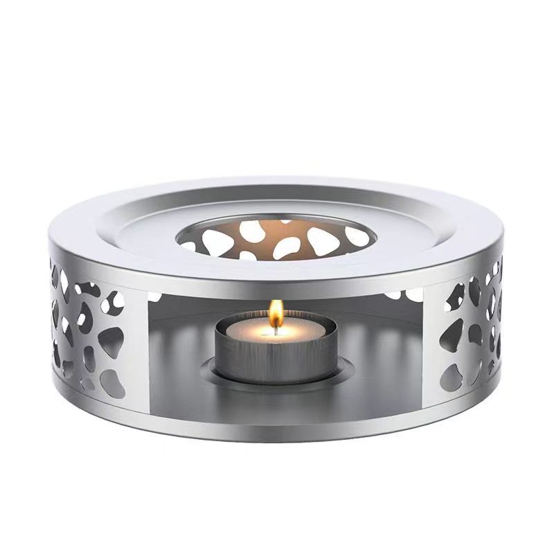 Stove Tea Chat Small Stove Stainless Steel Charcoal Stove Alcohol Candle Carbon Stove Tea Boiling Stove Tea Warming Stove Insulation Base Small Stove