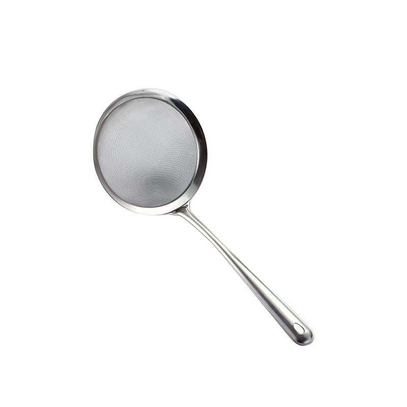 Stainless steel mesh strainer, household concave bottom hot pot skimmer, oil strainer, noodle strainer, soybean milk and juice filter mesh sieve