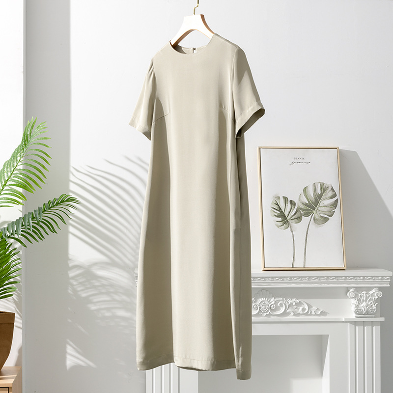 Mulberry Silk Dress for Women Summer 2025 New Plus Size Knee-Length New Chinese Style Women's Summer Dress
