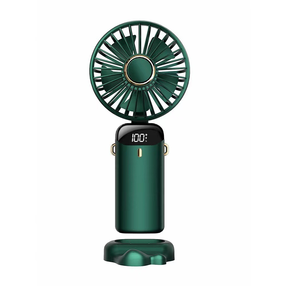 USB handheld small fan mini portable rechargeable student dorm desktop night light silent small electric fan
