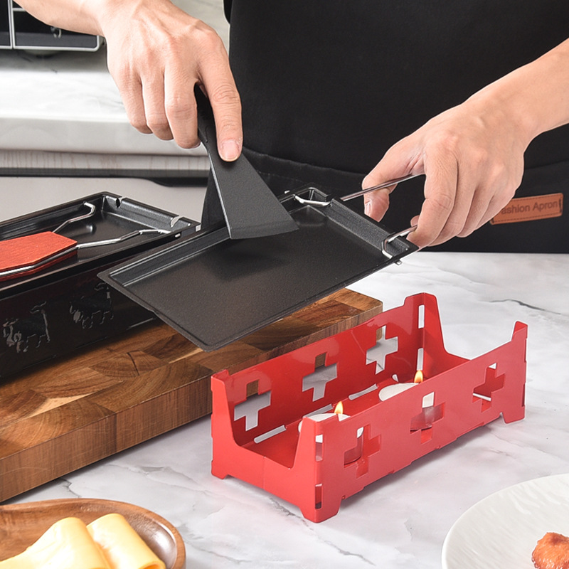 New outdoor camping portable cheese small baking pan coffee pot cream heating pan cheese mini small baking pan