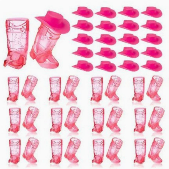 Cowboy boot plastic shot glass western cowboy theme party drink transparent small shot glass bachelor party supplies