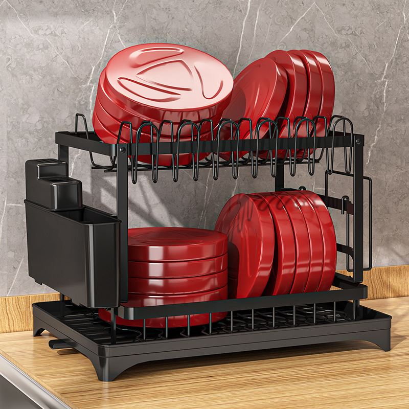 Kitchen multifunctional draining bowl rack dish rack countertop drying rack small storage bowl dish rack