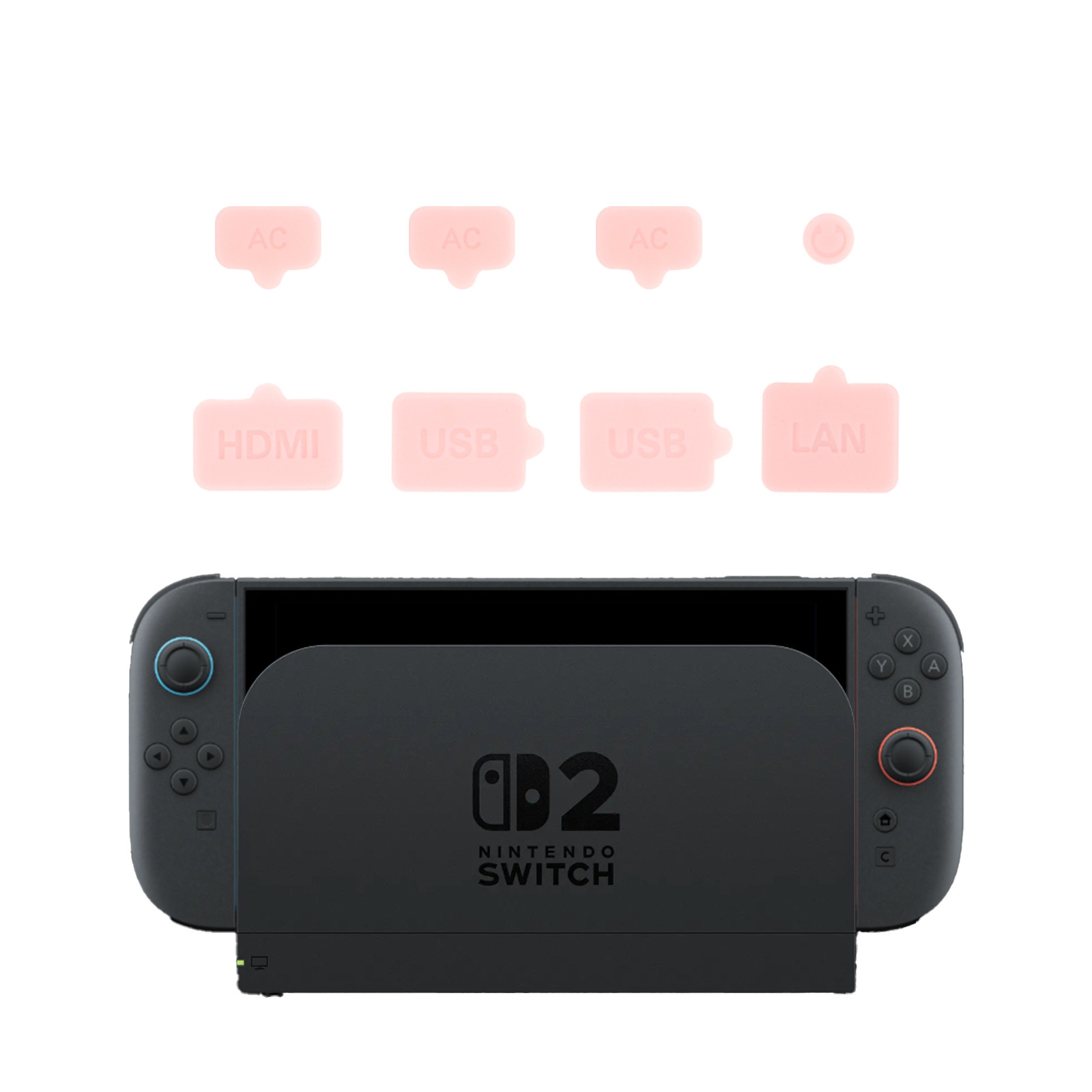 Switch 2 console dust plug set SWITCH 2nd generation dust plug USB HDMI silicone 8-piece set