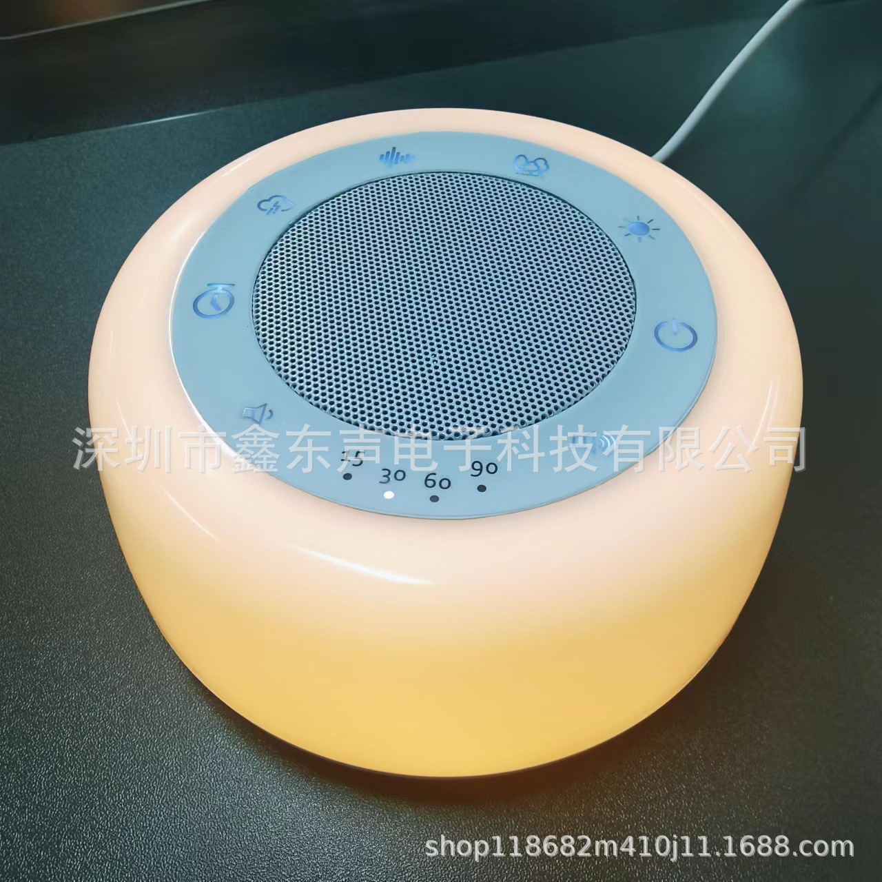 New LED White Noise 30 Tracks Smart Timer Bedside Atmosphere Breathing Light Sleep Aid TPC Fast Charge Sleep