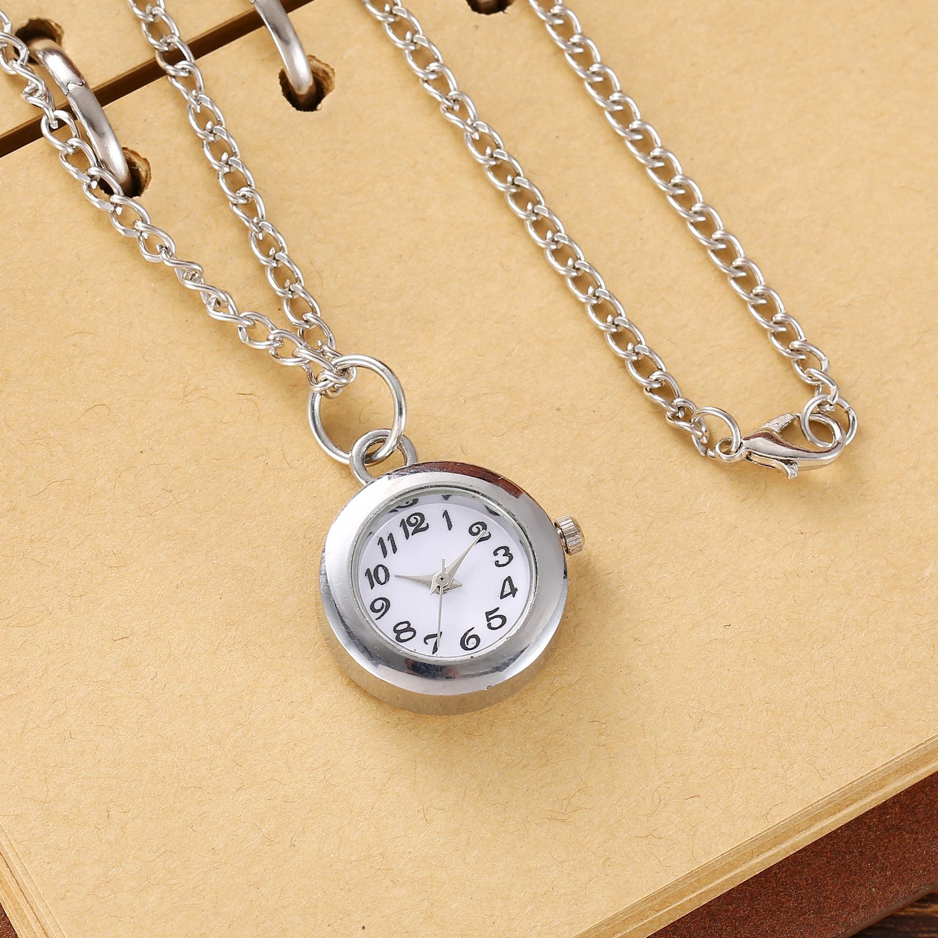 Accessory-feel fresh digital clock pendant multi-layer necklace style women's necklace