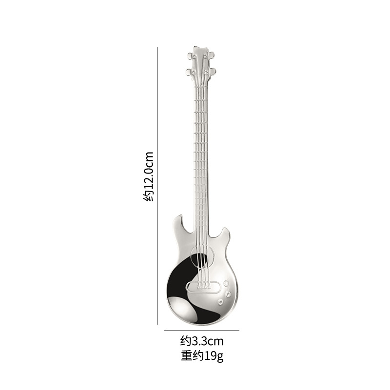 304 stainless steel spoon, guitar spoon, coffee stirring spoon, ice bar spoon, music bar spoon, mug spoon