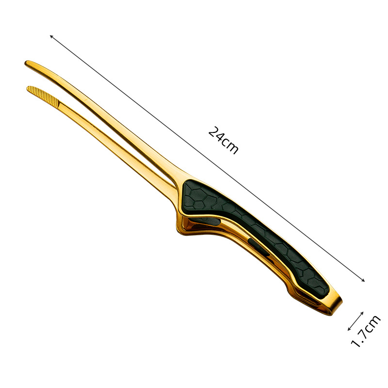 430 stainless steel barbecue clip, anti-scald, anti-slip, bright food clip, steak clip, buffet clip