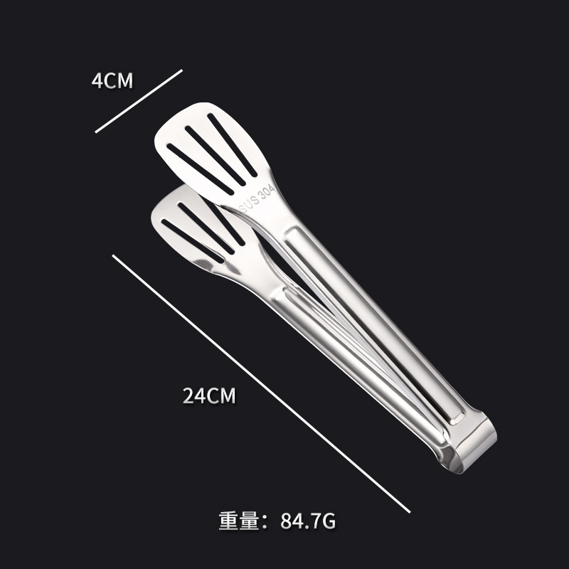 304 stainless steel tongs, barbecue tongs, bread tongs, steak tongs, kitchen hotel supplies