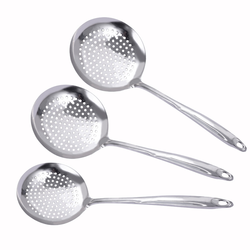 Stainless steel strainer household kitchen large strainer drain filter oil separation hot pot skimmer long-handled frying kitchen tool