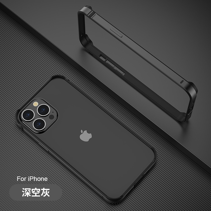 Ultra-thin Metal Frame for iPhone 13 iPhone 14 Pro Max Phone Case Anti-drop 13 Mini Simple