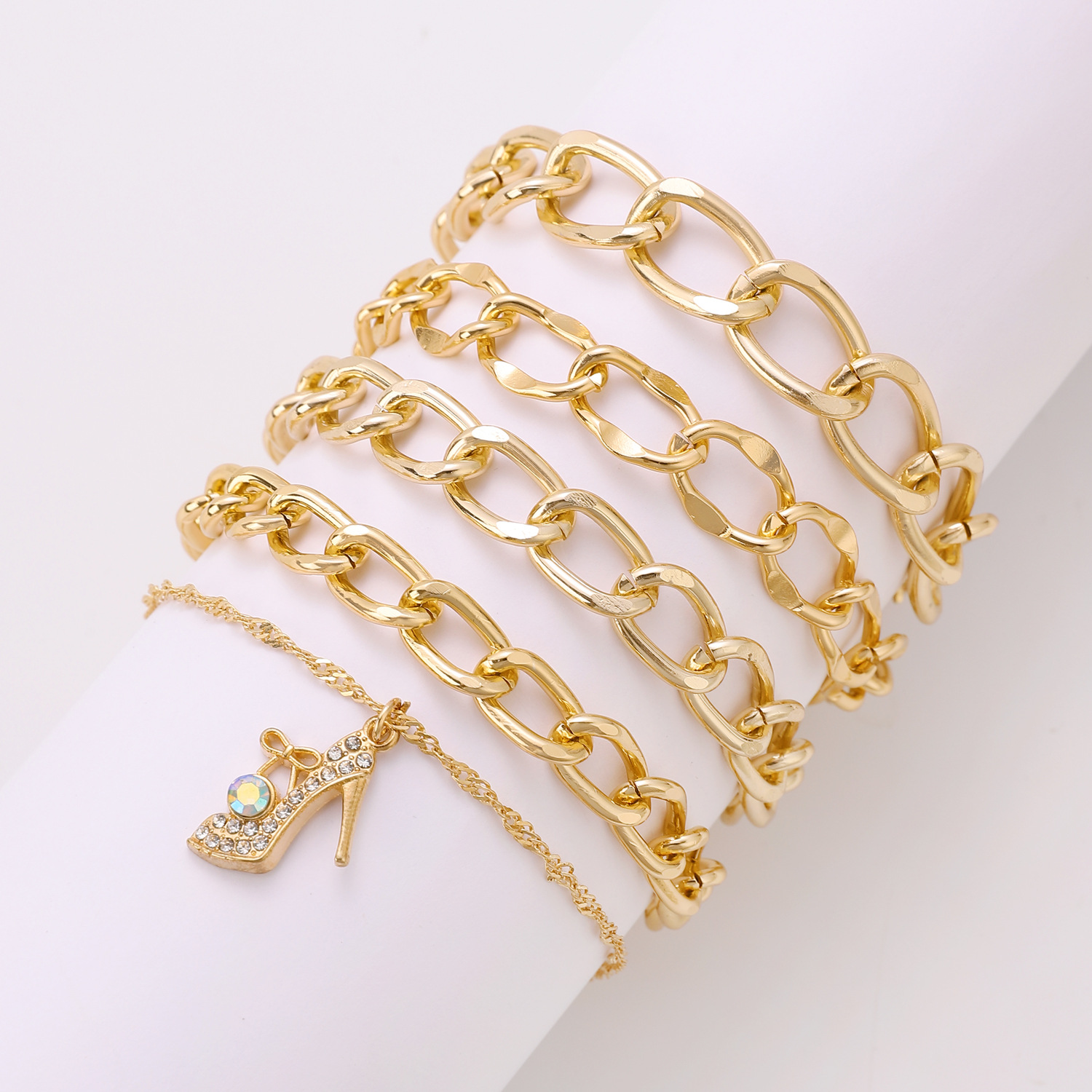 New Chain Bracelet Set Women Multi-Layer Simple Bangle Accessories