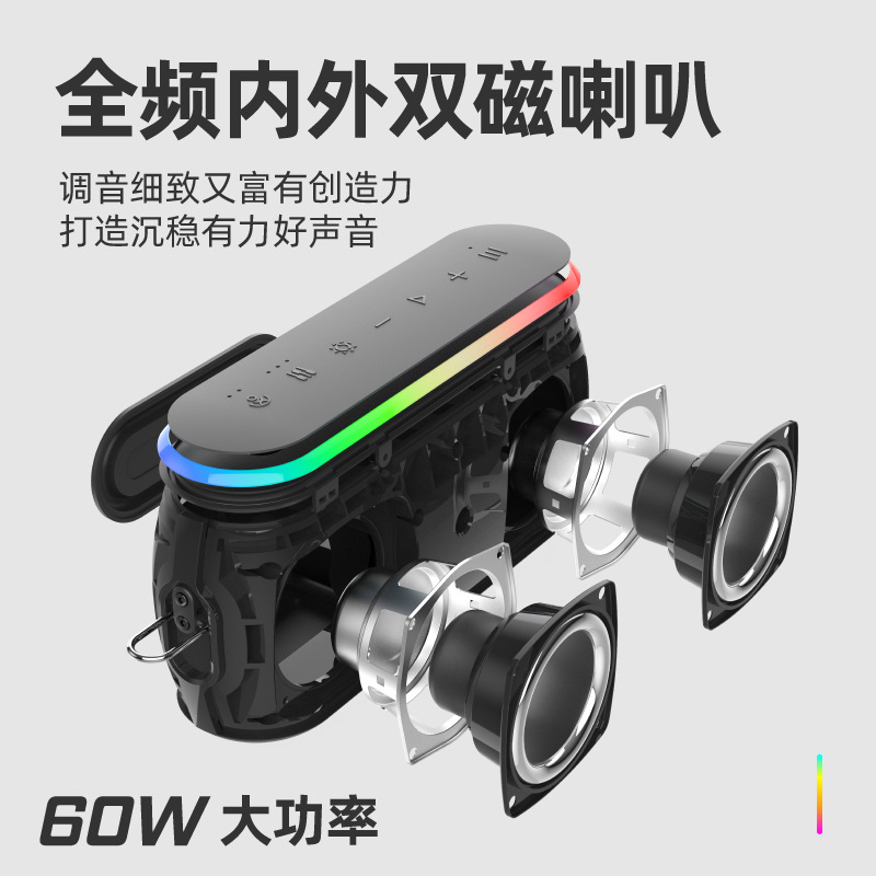 xdobo X8III 60W Wireless Bluetooth Speaker RGB Colorful Lights Gift Outdoor Subwoofer