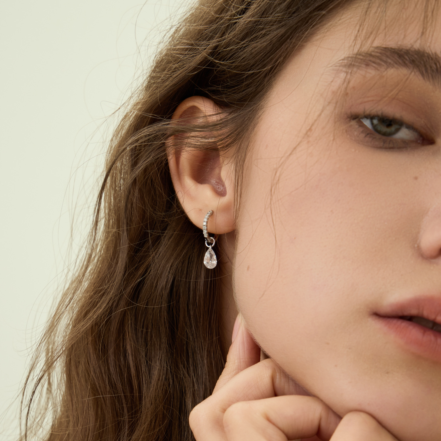 Exclusive Initial Letter Earrings AB Stud Earrings Original Design Ear Accessories