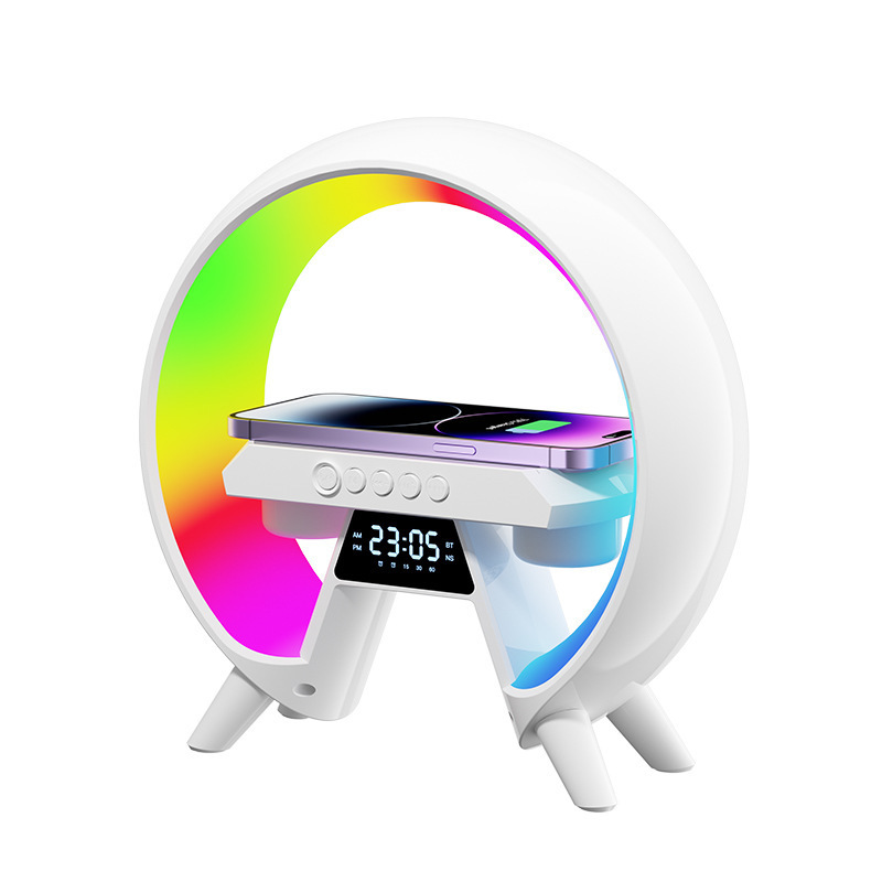 X63 Big G Bluetooth Speaker Clock Multifunctional Wireless Charging Night Light Mobile Phone Wireless Speaker All-in-One