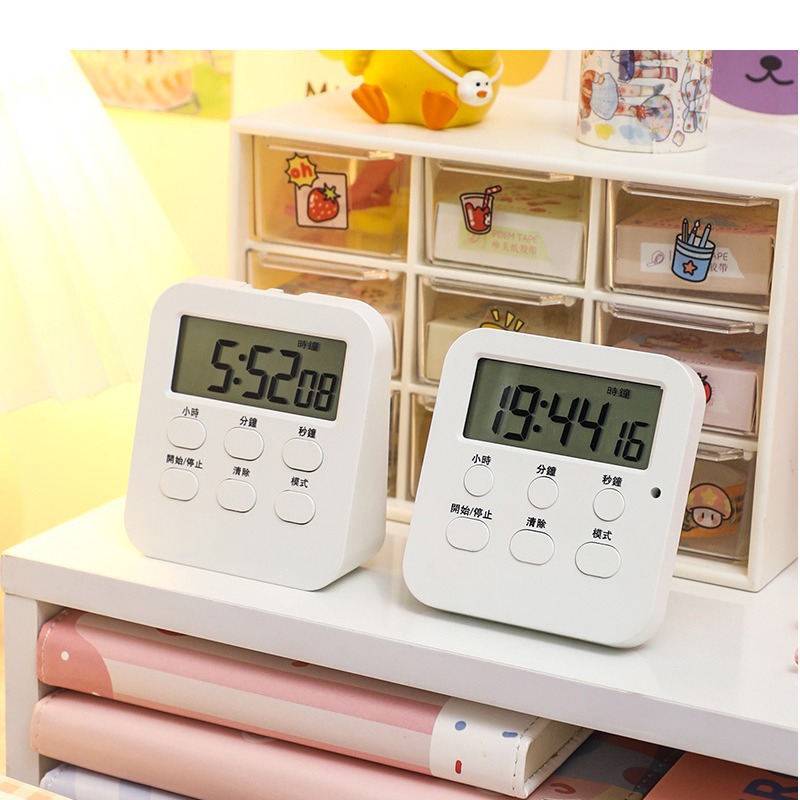 Student Silent Electronic Timer Time Manager Learning Kitchen Timing Reminder Countdown Timer Small Alarm Clock