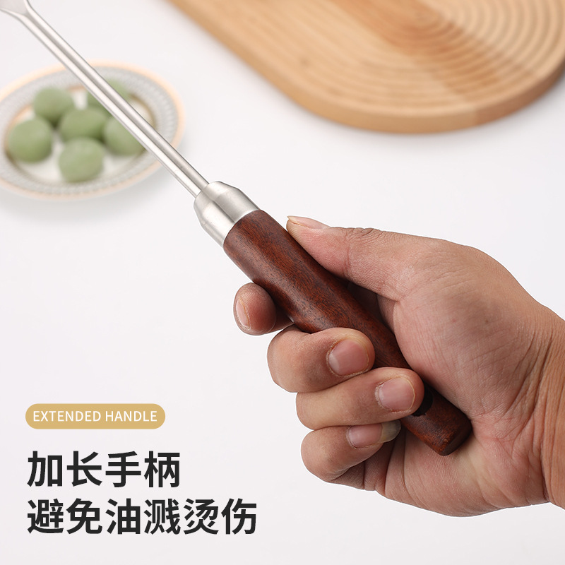 201 stainless steel spatula kitchen utensil set wooden handle wok spatula soup spoon slotted spoon cooking spoon kitchen supplies