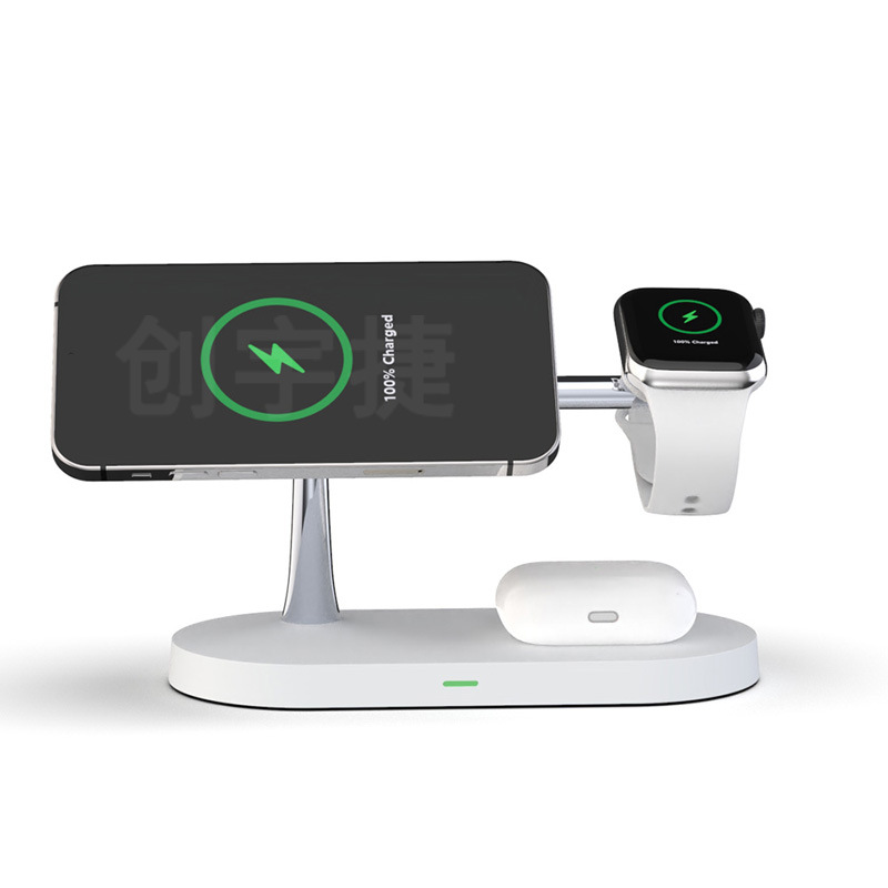 T268 5-in-1 Wireless Charger with Night Light for iwatch Apple Phone Airpods Wireless Charger