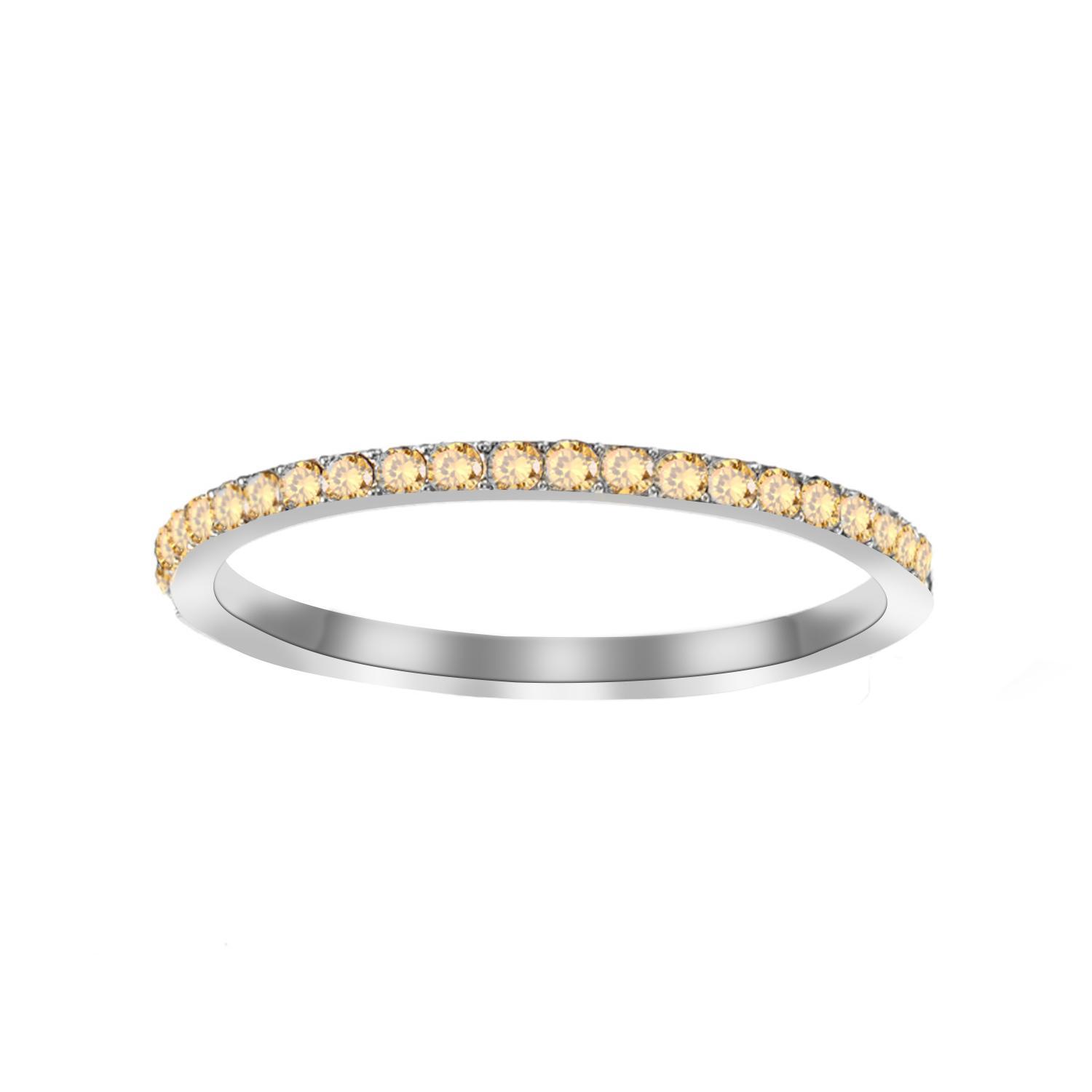 eManco Colorful Rhinestone Ring Full Diamond Stainless Steel Ring Birthstone Zircon Ring Minimalist Index Finger Ring