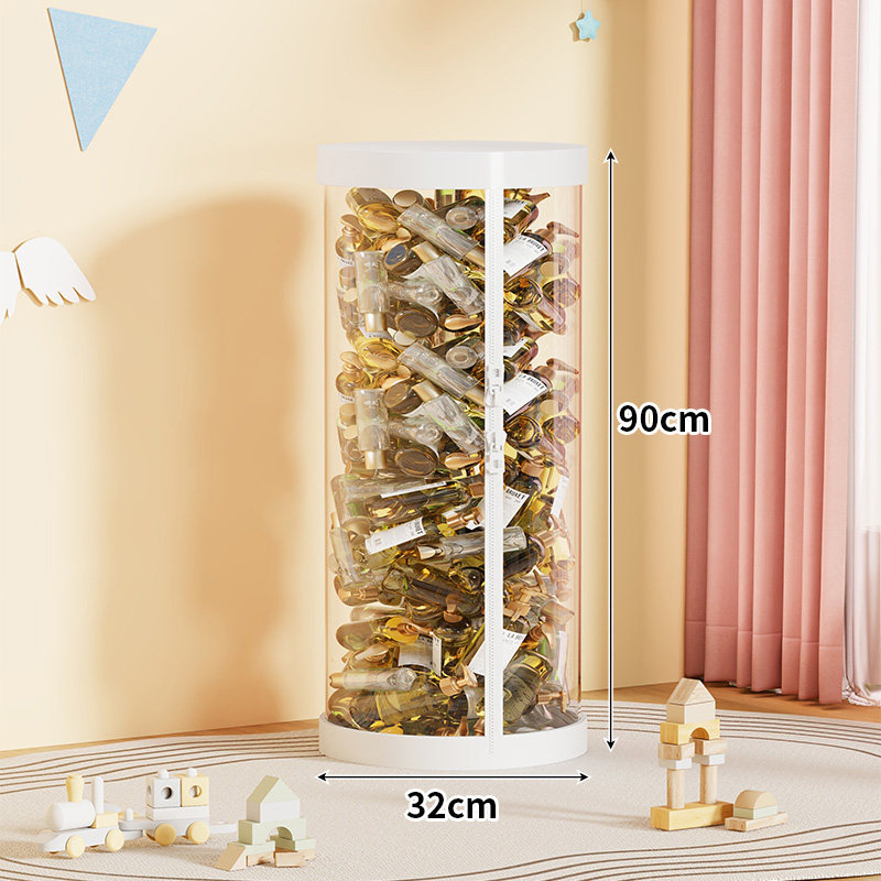 Empty Bottle Storage Bucket, Beauty Salon Large Capacity Cosmetic Storage Bucket, Bottle Jar Placement Bucket, Transparent Display Tube