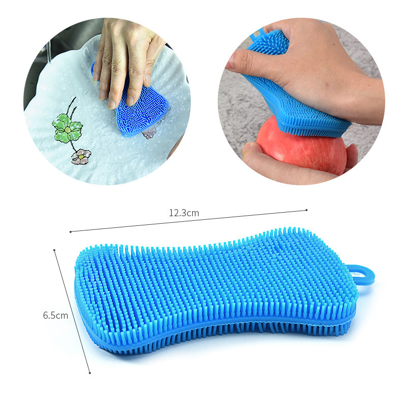 Multi-Color Silicone Dish Brush for Home Use Decontamination Soap Cleaning Brush Durable Kitchen Tool